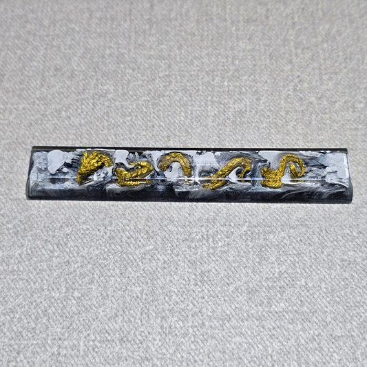 Mythical Golden Dragon Premium Handmade Spacebar Artisan Keycap 6.25u