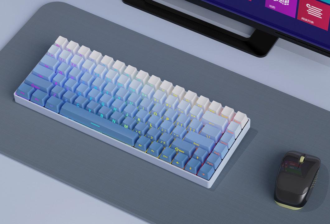 Sky Blue Gradient Side Backlit OEM Doubleshot PBT Keycaps