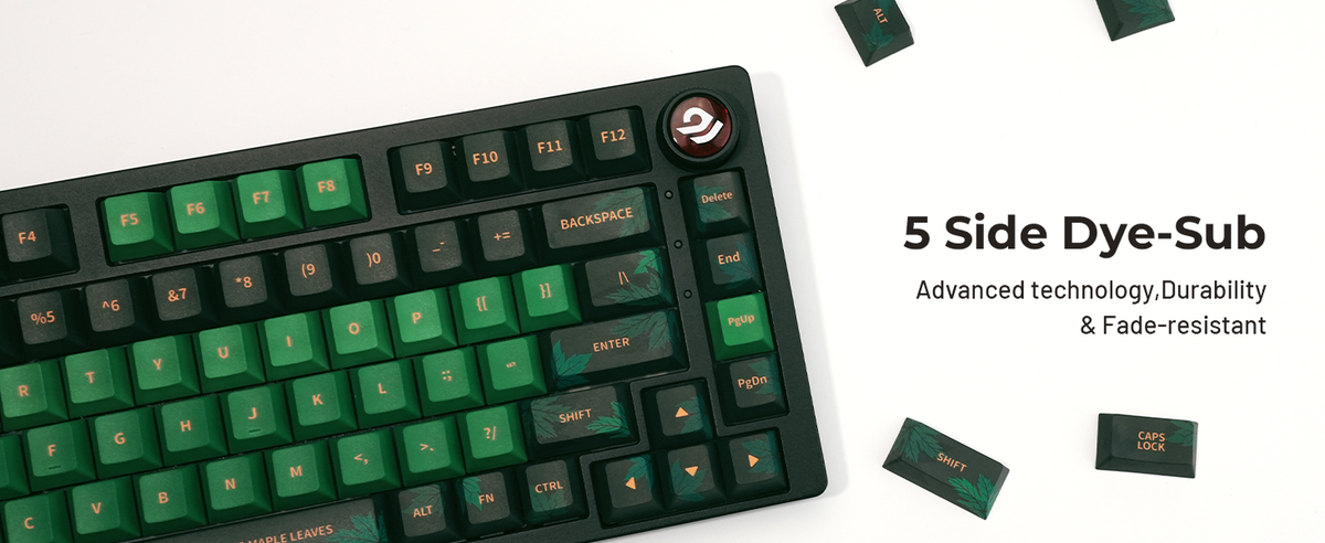 Maple Leaves Cherry PBT Keycaps
