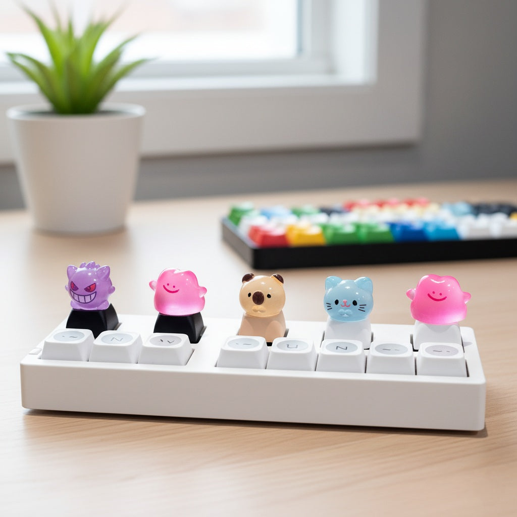 Gengar Capybara Kitten Ditto Resin Artisan Keycap