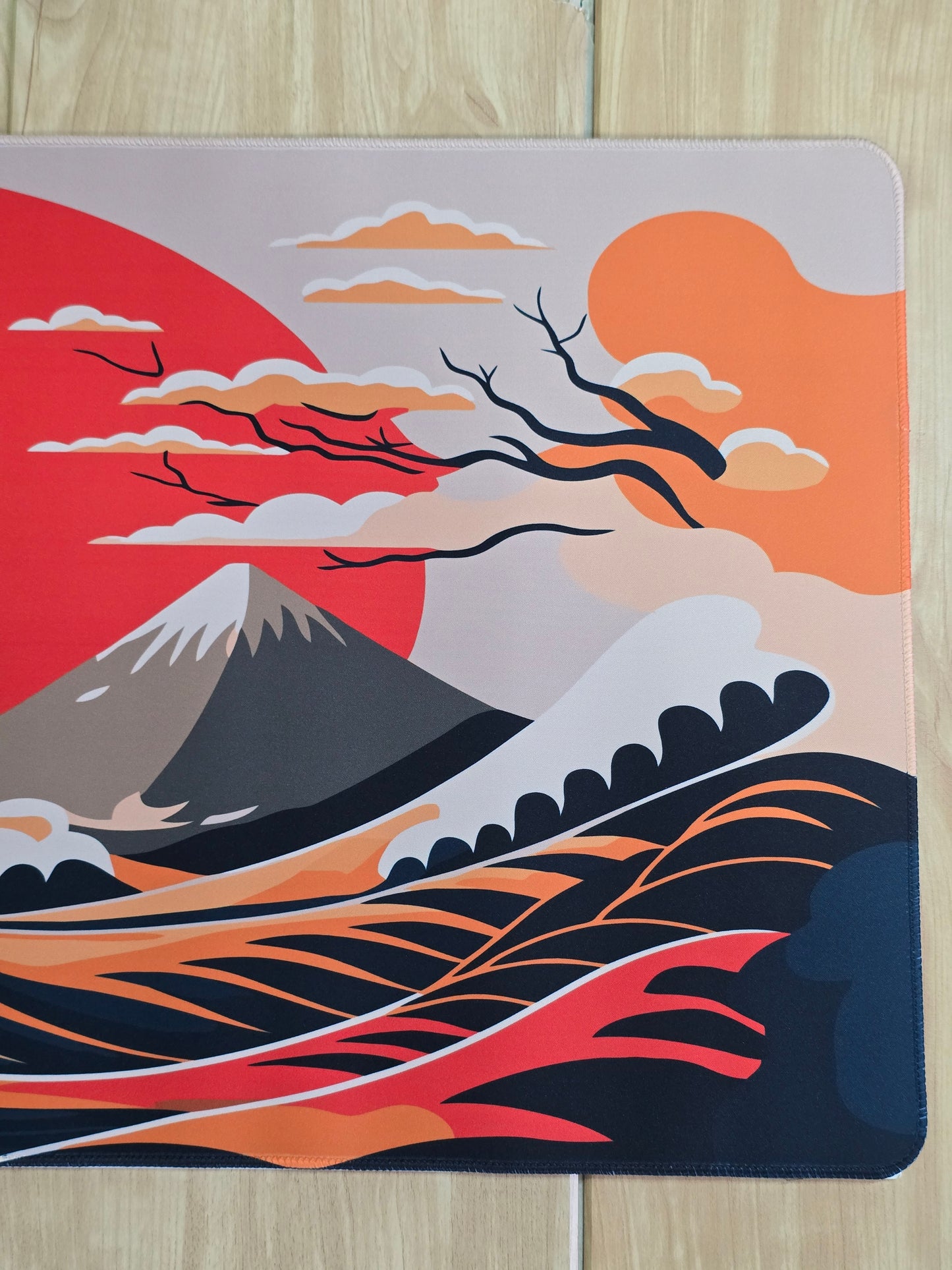 Big Ocean Wave With Sun Smooth XXL Deskmat