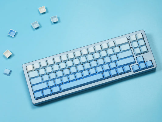 Sky Blue Gradient Backlit Cherry PBT Keycaps