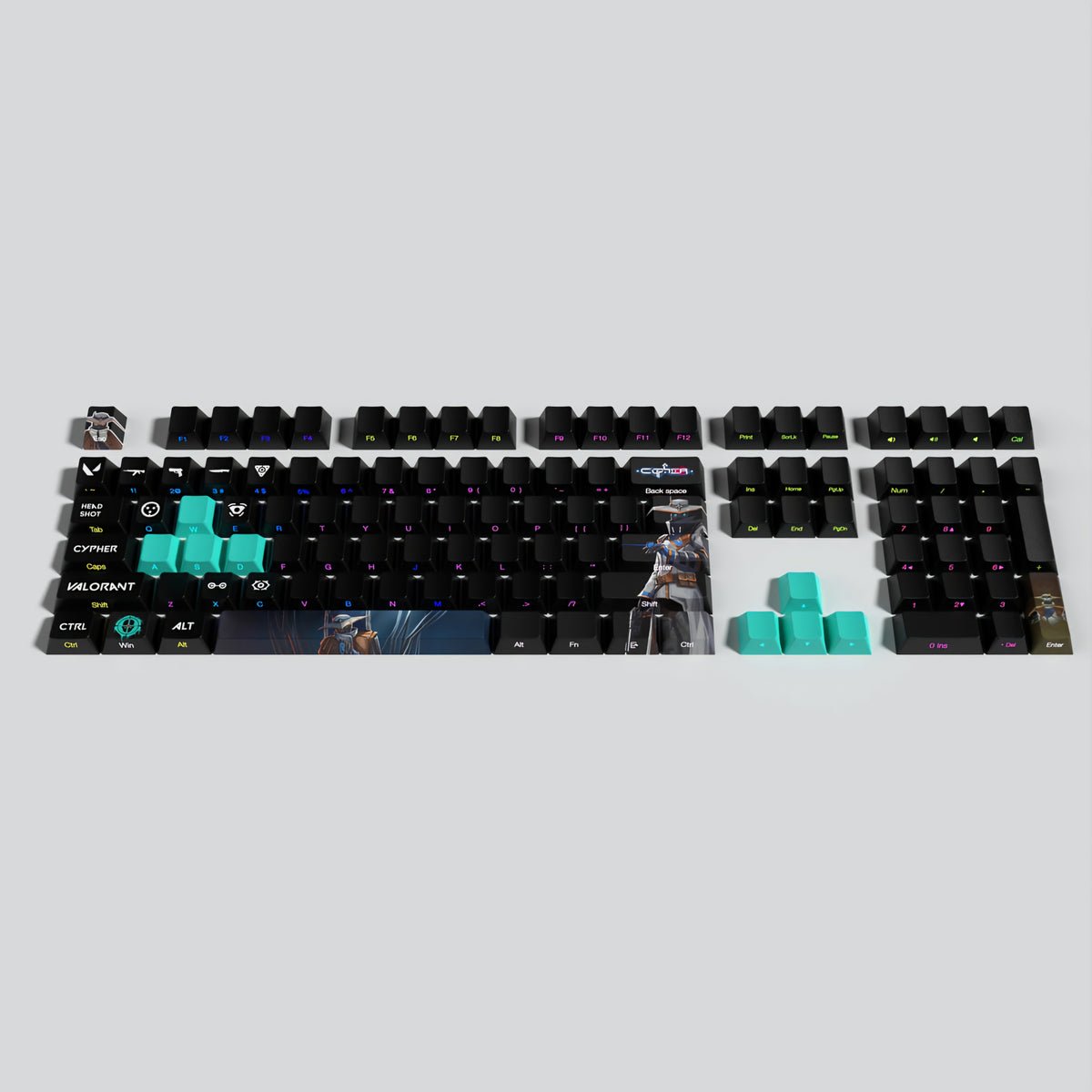 Cypher Valorant Side Backlit HD Cherry PBT Keycaps
