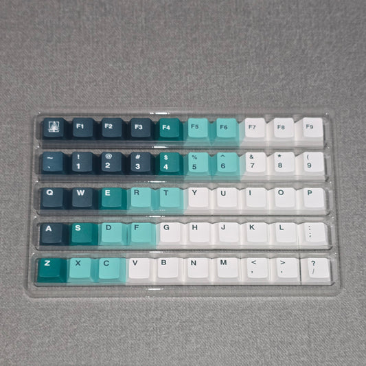 Mystic Green Forest Gradient Premium Cherry Thick PBT 95 Keycaps