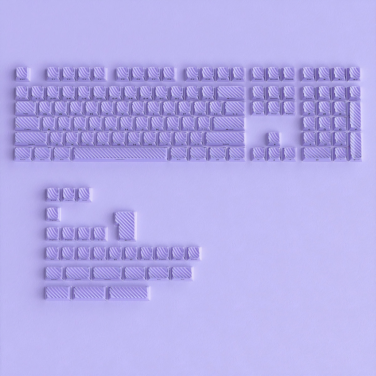 Purple Demon Wave OEM Side Printed Keycaps