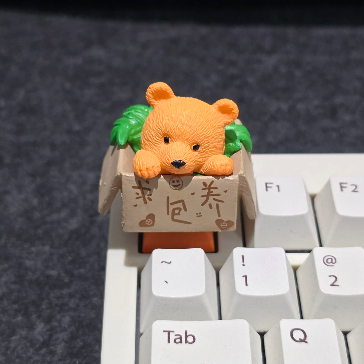 Teddy in Basket Resin Artisan Keycap