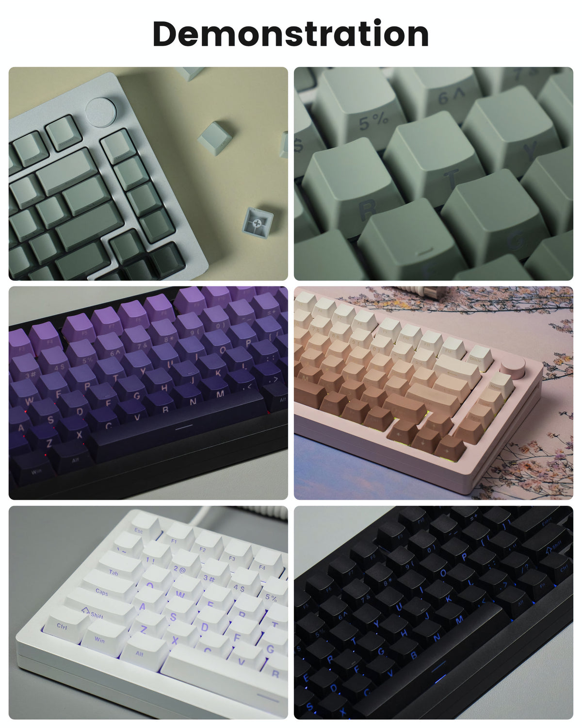 Backlit Copper Blush Gradient Side Backlit Keycaps XVX Version
