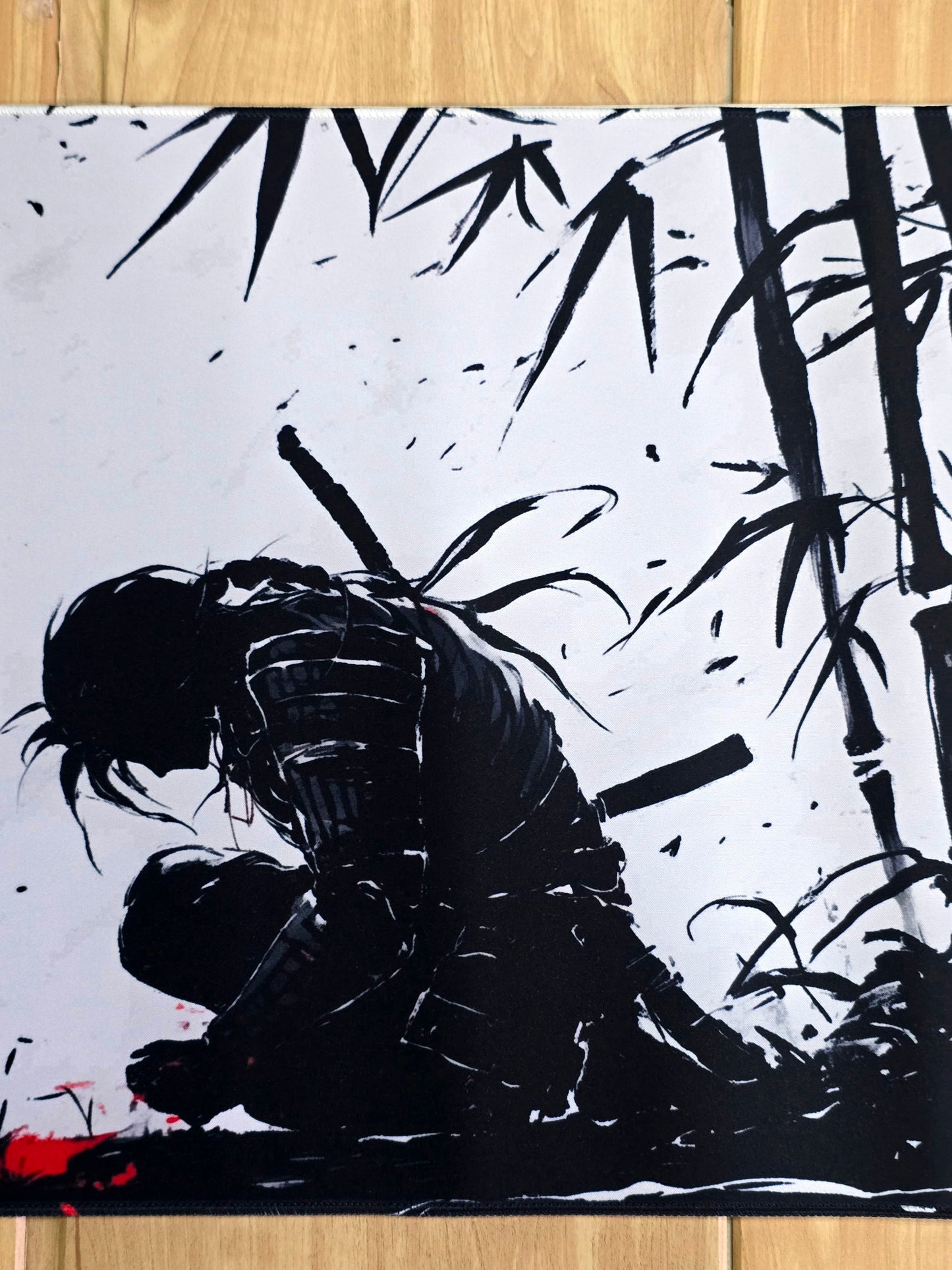 Samurai Warrior Black White Smooth XXL Deskmat