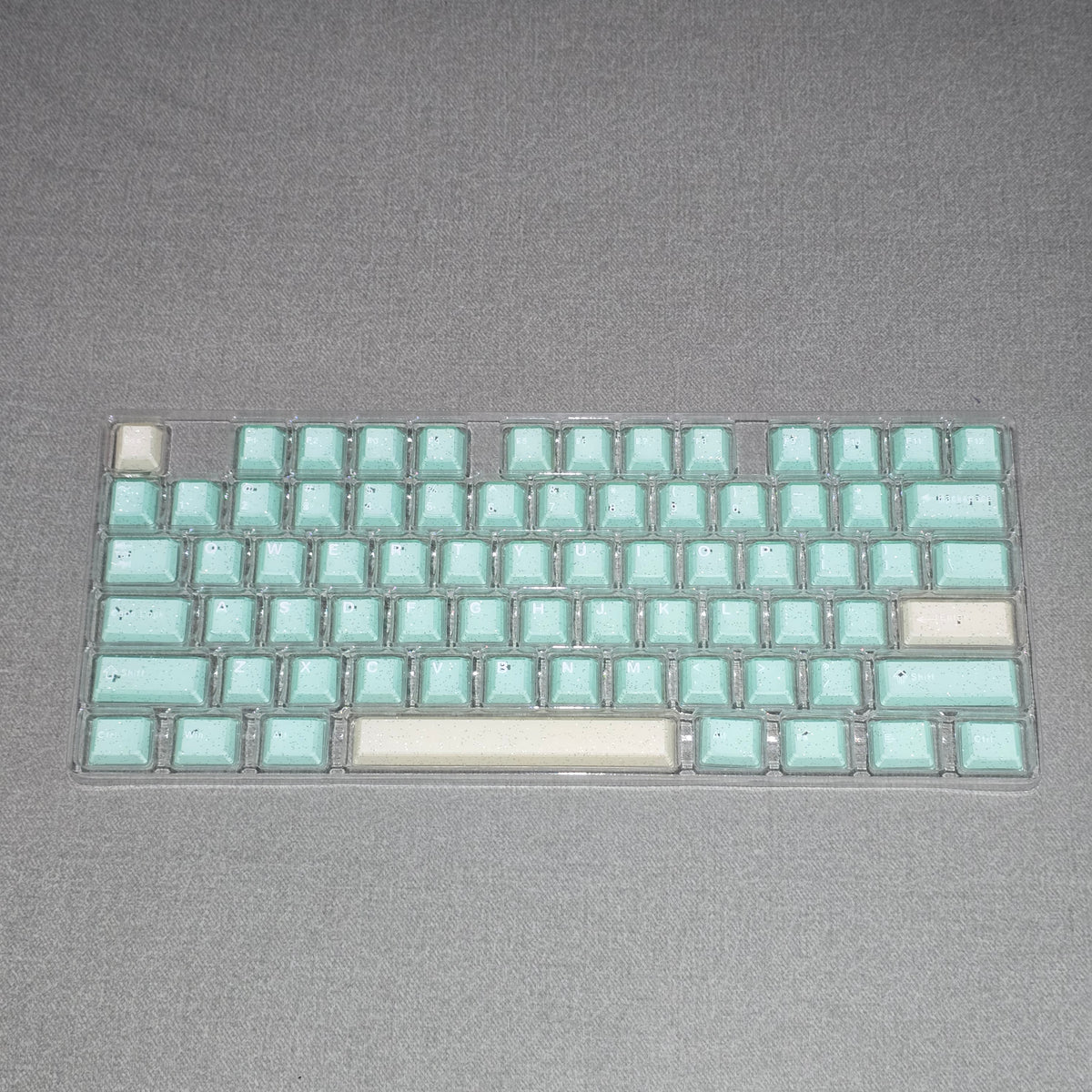 Mint Sand Sparkling Doubleshot Thick Keycaps