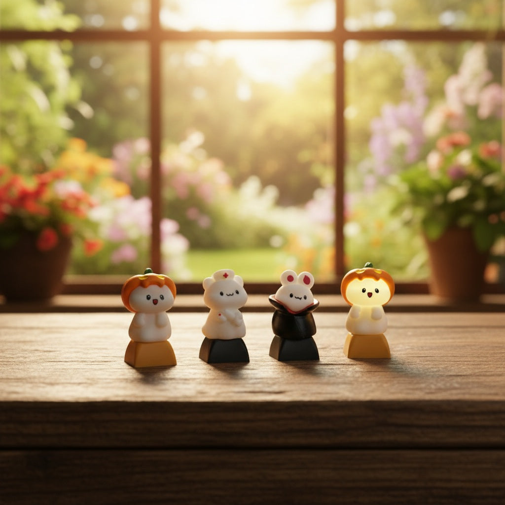 Miniature Rabbit Kittens Keycaps