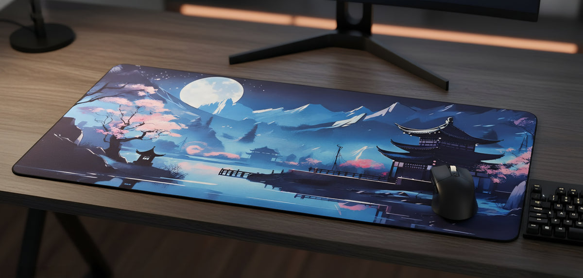Sakura Night Scenery Premium Control Surface XXL Deskmat