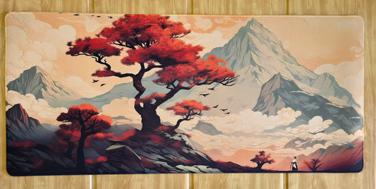 Red Tree In Mountain Premium Control Surface XXL Deskmat
