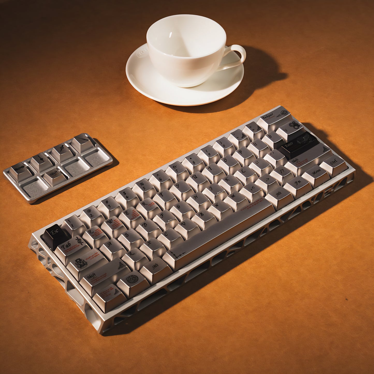 PREMIUM Time Metallic Coated Chery PBT Keycap Set