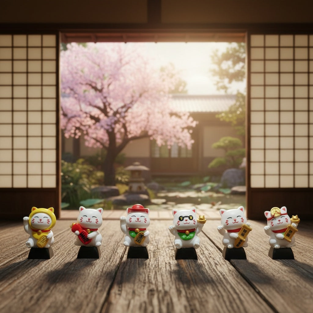 Lucky Cats Artisan Keycaps