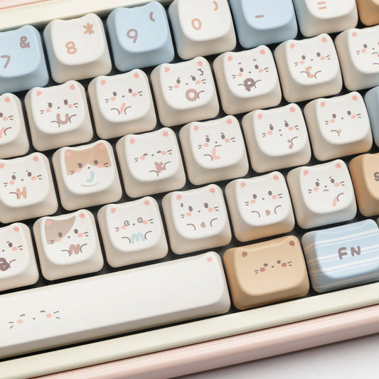 Cat Mao Unique Profile PBT Keycaps