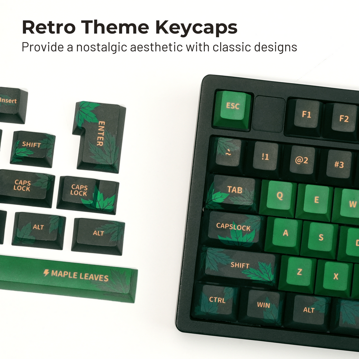 Maple Leaves Cherry PBT Keycaps