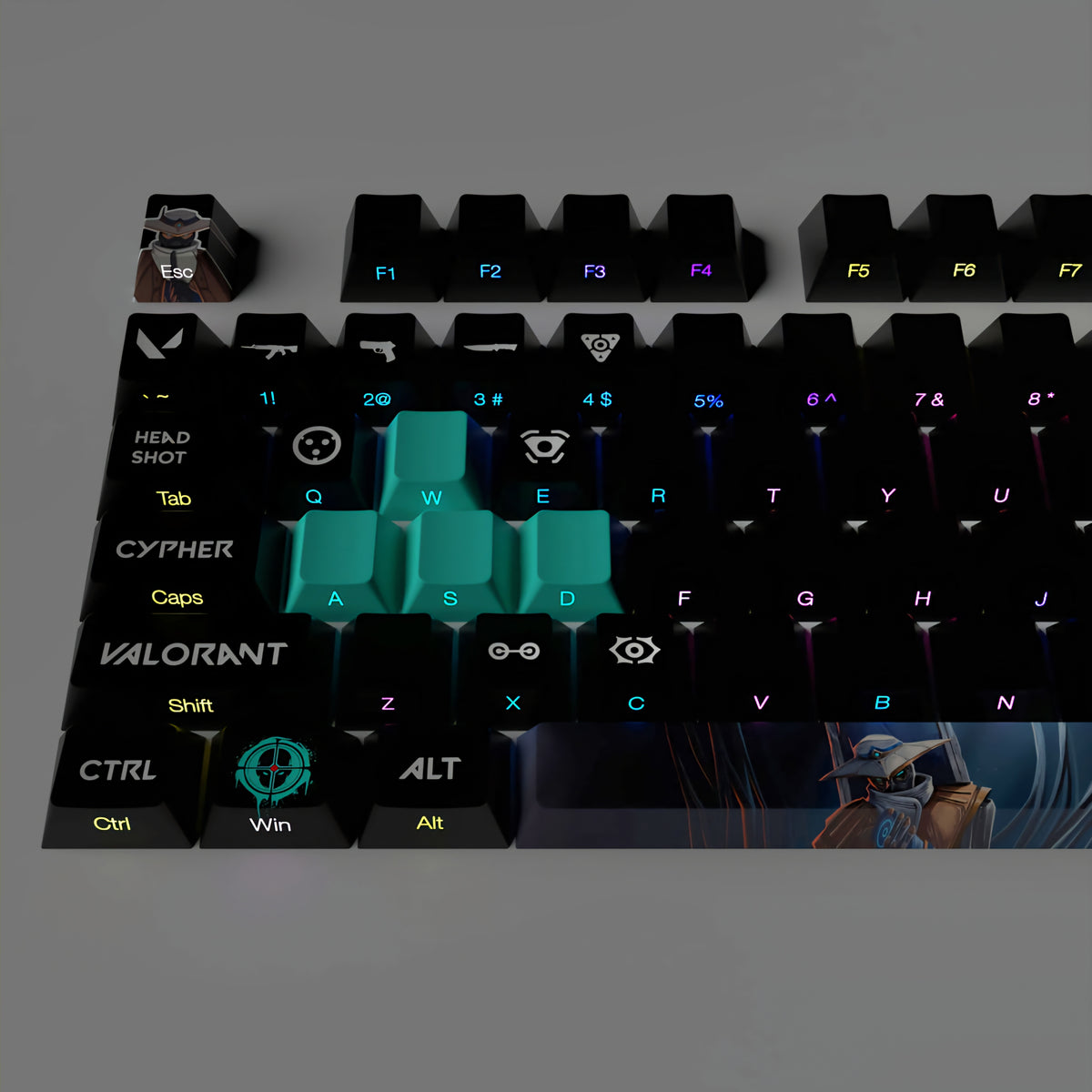 Cypher Valorant Side Backlit HD Cherry PBT Keycaps