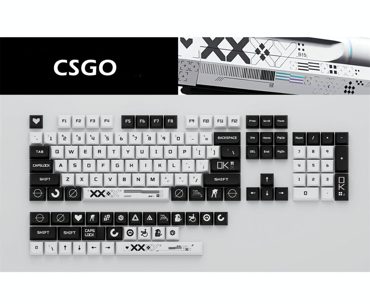 Counter Strike Print Stream XDA PBT Keycaps