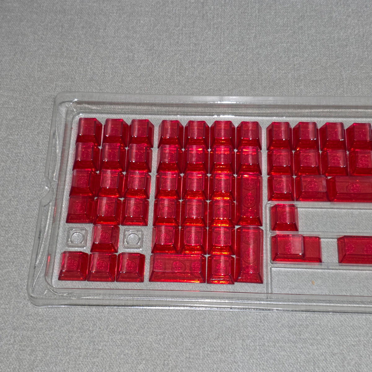 Crystal Blank Transparent Keycaps Full Set