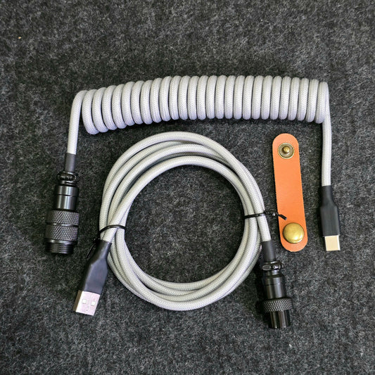 Silver Grey Black Connector Gx16 Aviator Premium Mechanical Keyboard 3.5m Cable