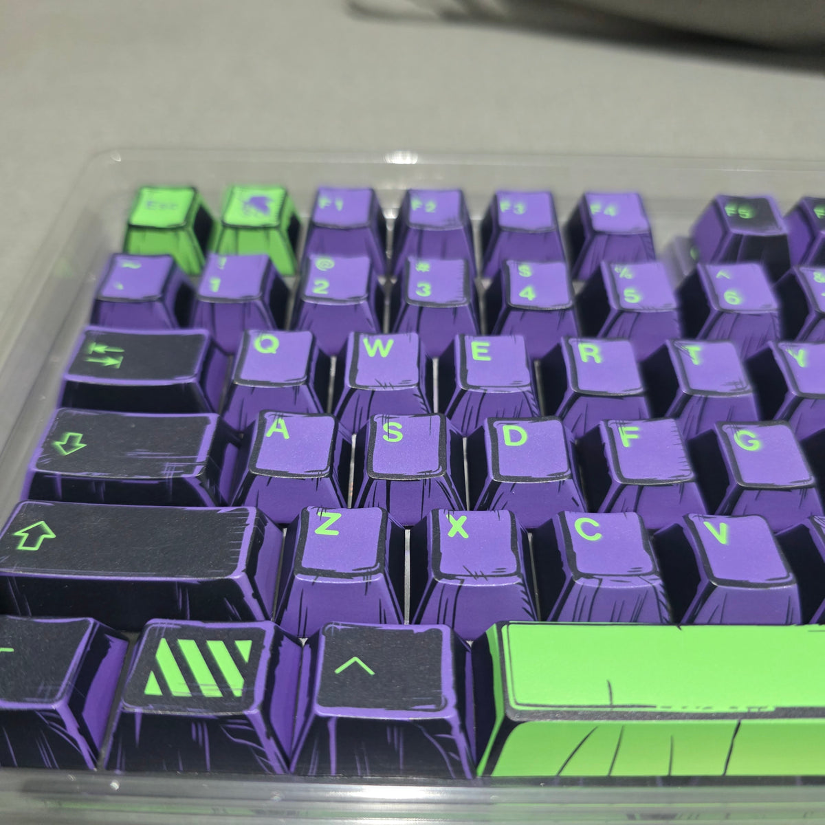 Unit 1 EVA Comic Manga Style Japanese Cherry PBT Extended Keycaps