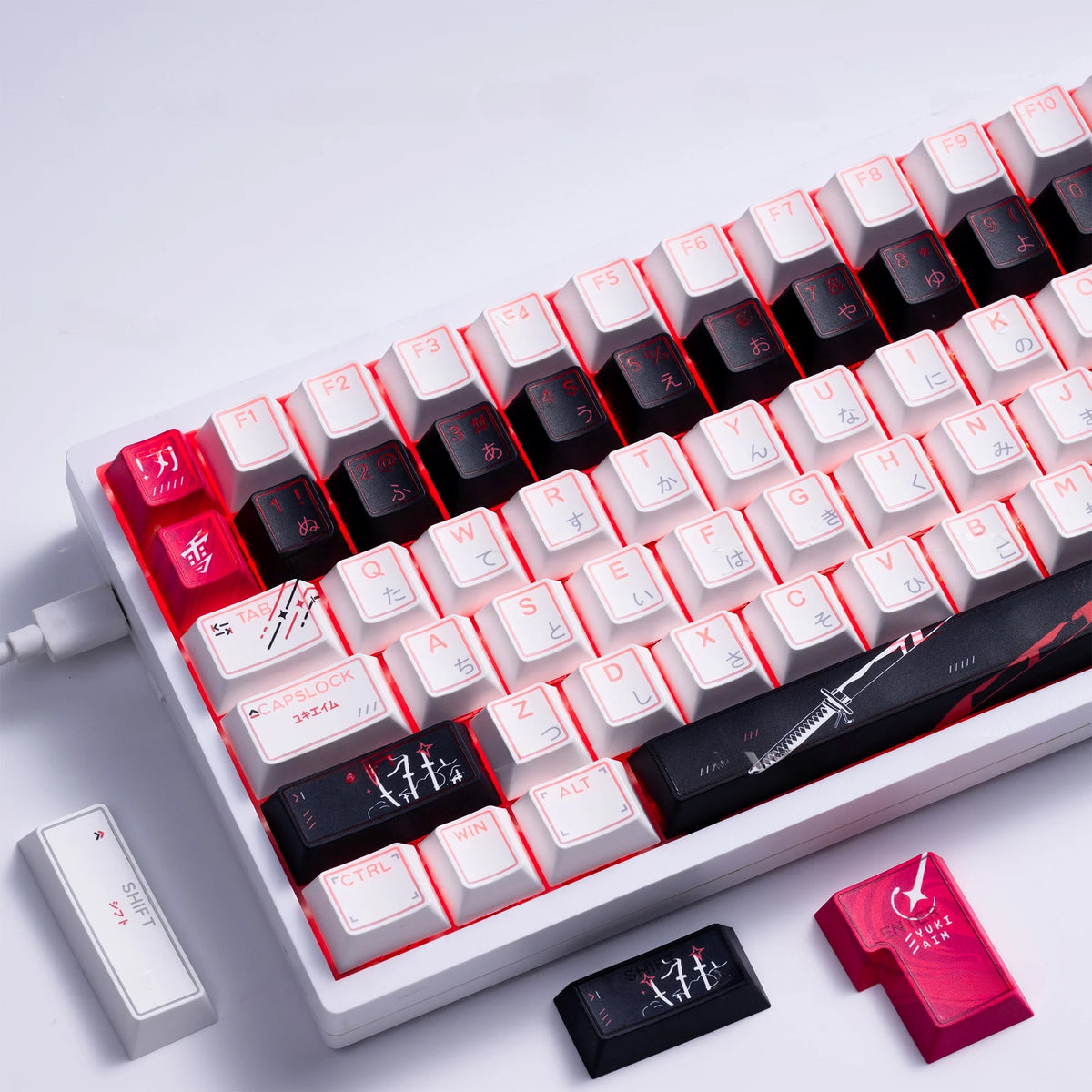 Top Backlit Yuki Aim Snow Blade OEM Keycap Set