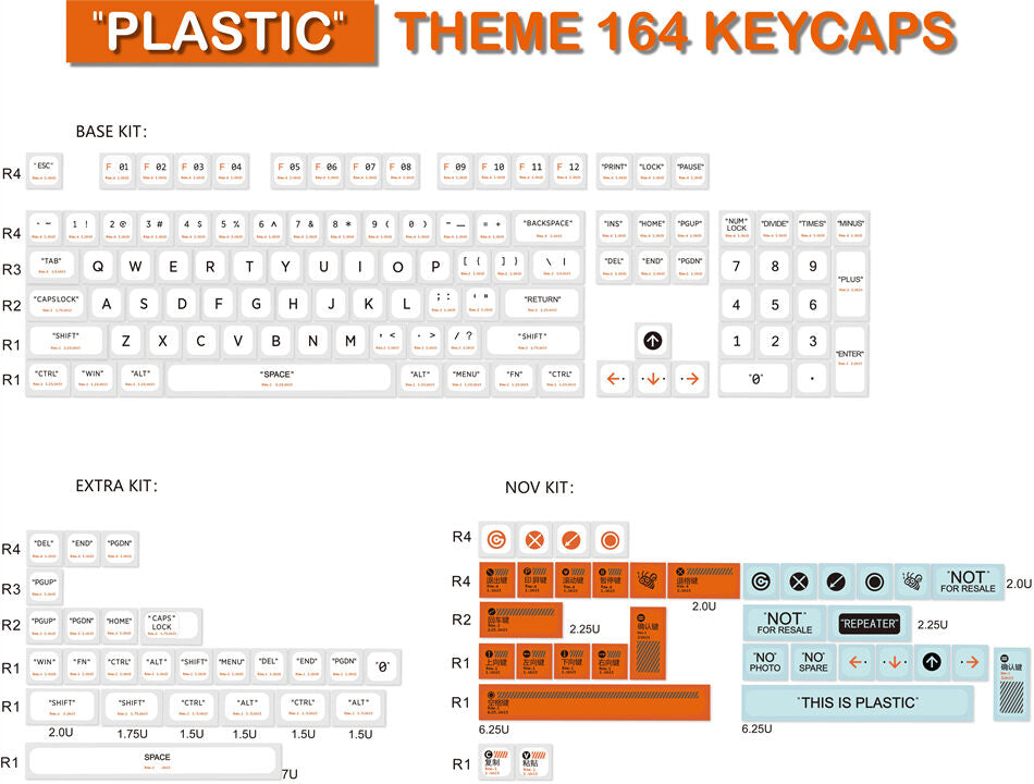 MDA Plastic Theme Special Edition PBT Keycaps