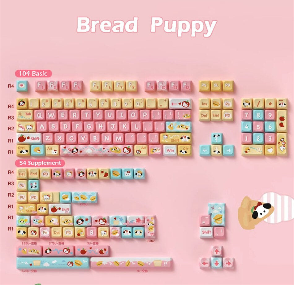 Puppy Smooth Premium MDA PBT Keycaps