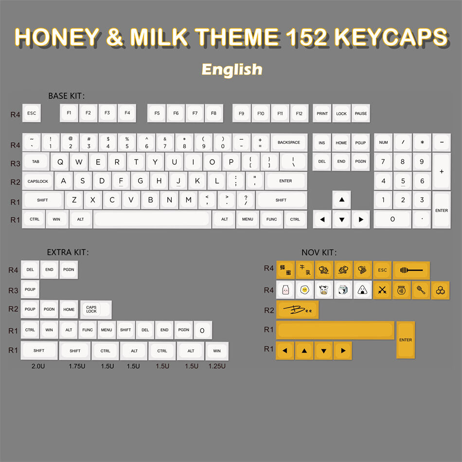 Honey Milk MDA Profile Keycap Set