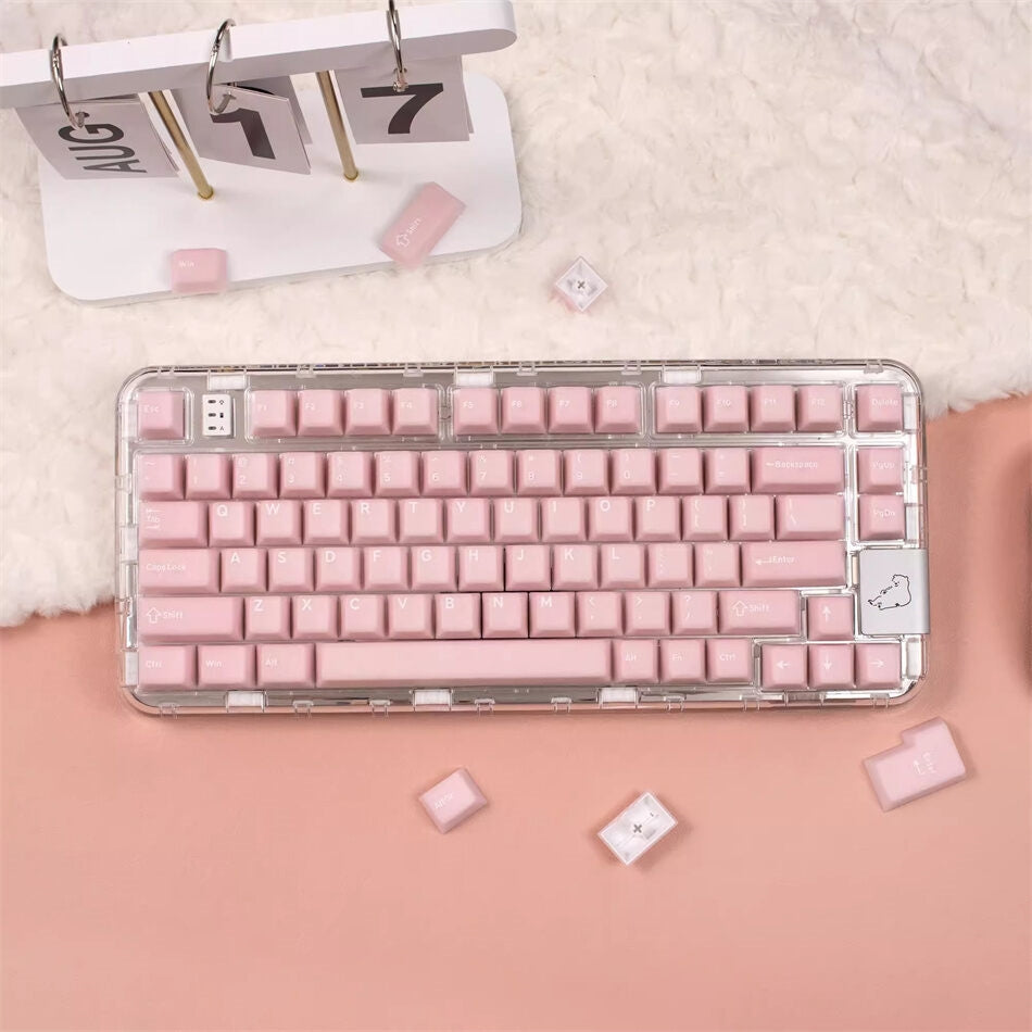 Pink White Marble Style PYGA Doubleshot Keycaps