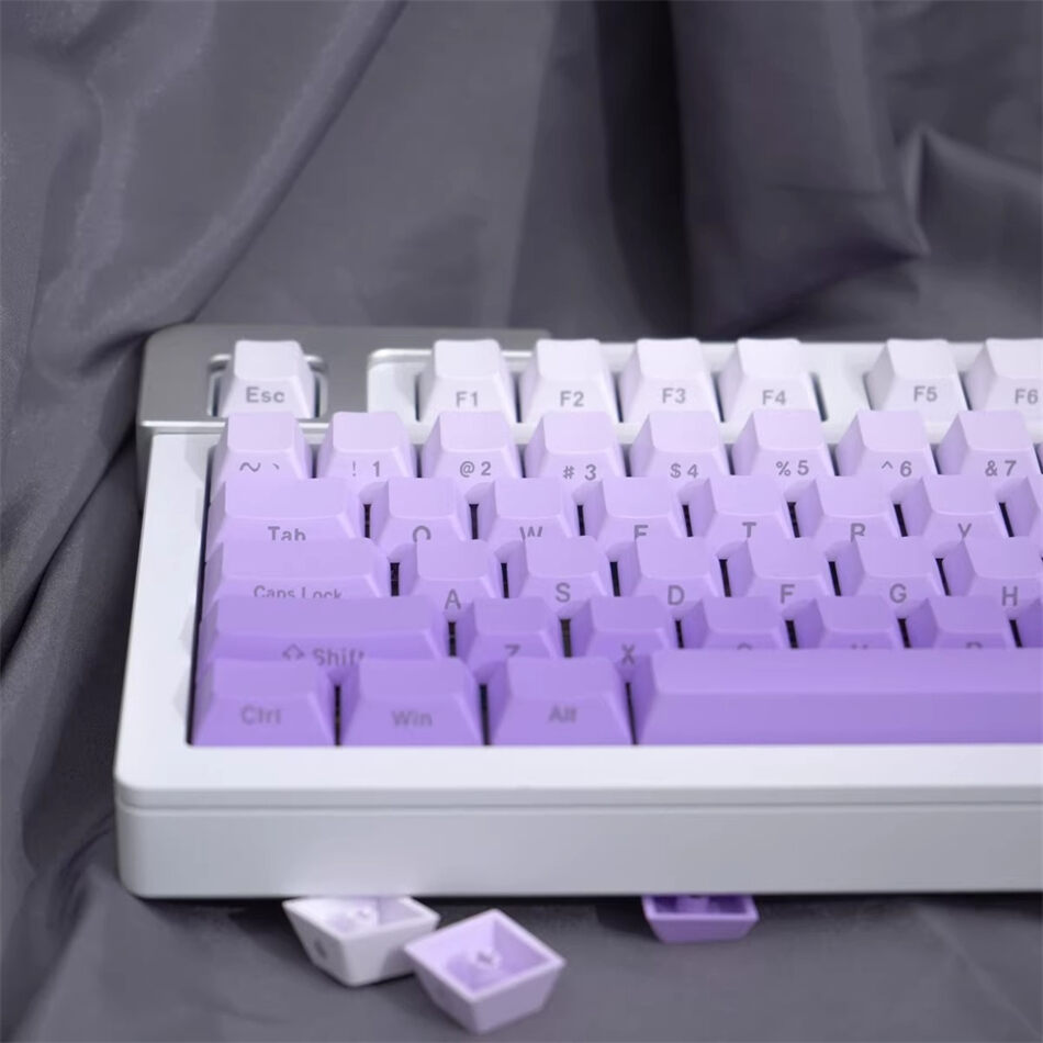 Lavender Gradient Side Legends Cherry PBT Keycaps