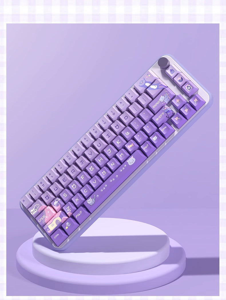 Purple Magic Cat Premium Cherry PBT Keycaps