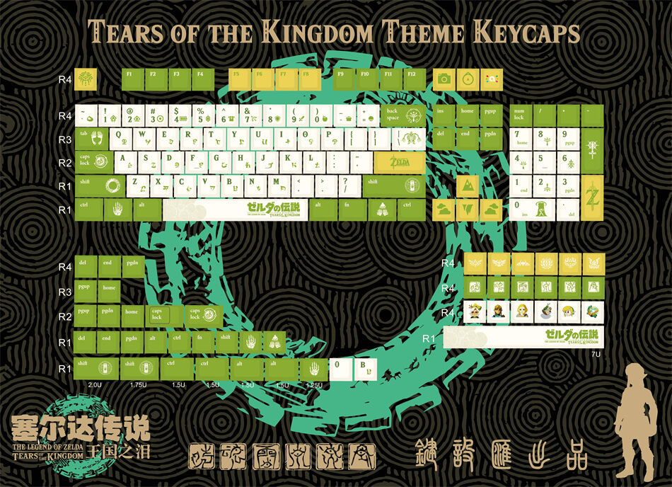 The Legend of Zelda  Cherry PBT Keycaps