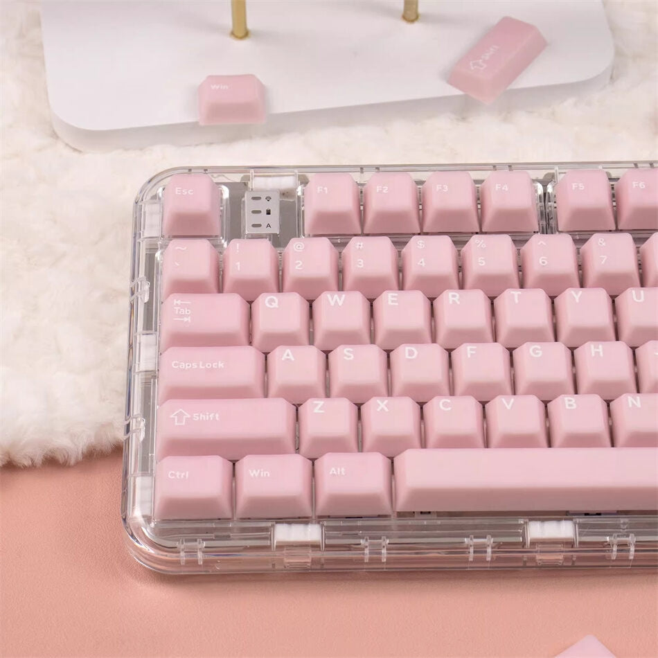 Pink White Marble Style PYGA Doubleshot Keycaps