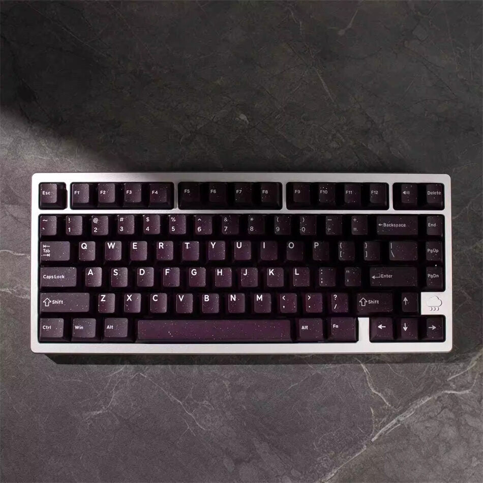 Ice Crystal Vior Glitter Dark Purple Doubleshot ABS 160 Keycaps