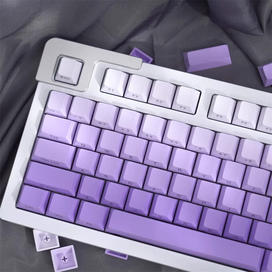 Lavender Gradient Side Legends Cherry PBT Keycaps