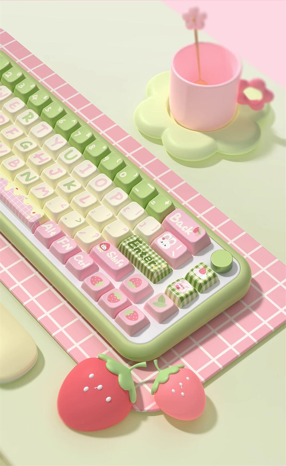 Strawberry MDA PBT Premium Keycaps