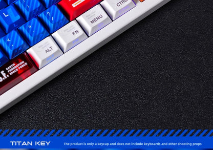 Titan Nation Gundam V2 Side Backlit Dual Legends PBT Keycaps with Keycap Storage Box
