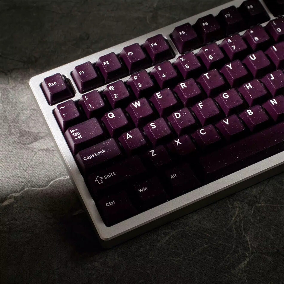 Ice Crystal Vior Glitter Dark Purple Doubleshot ABS 160 Keycaps