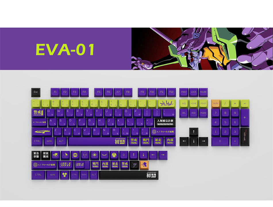 EVA-01 Japanese XDA PBT Keycaps