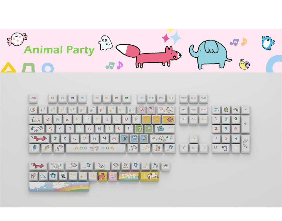 Animal Party XDA Pbt Keycap