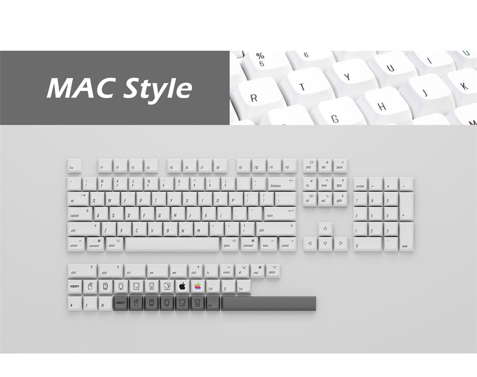 Apple Mac Style XDA PBT Keycaps