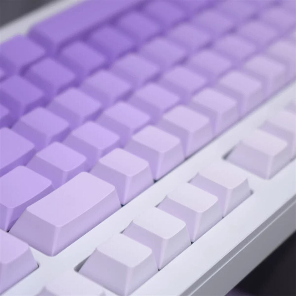 Lavender Gradient Side Legends Cherry PBT Keycaps