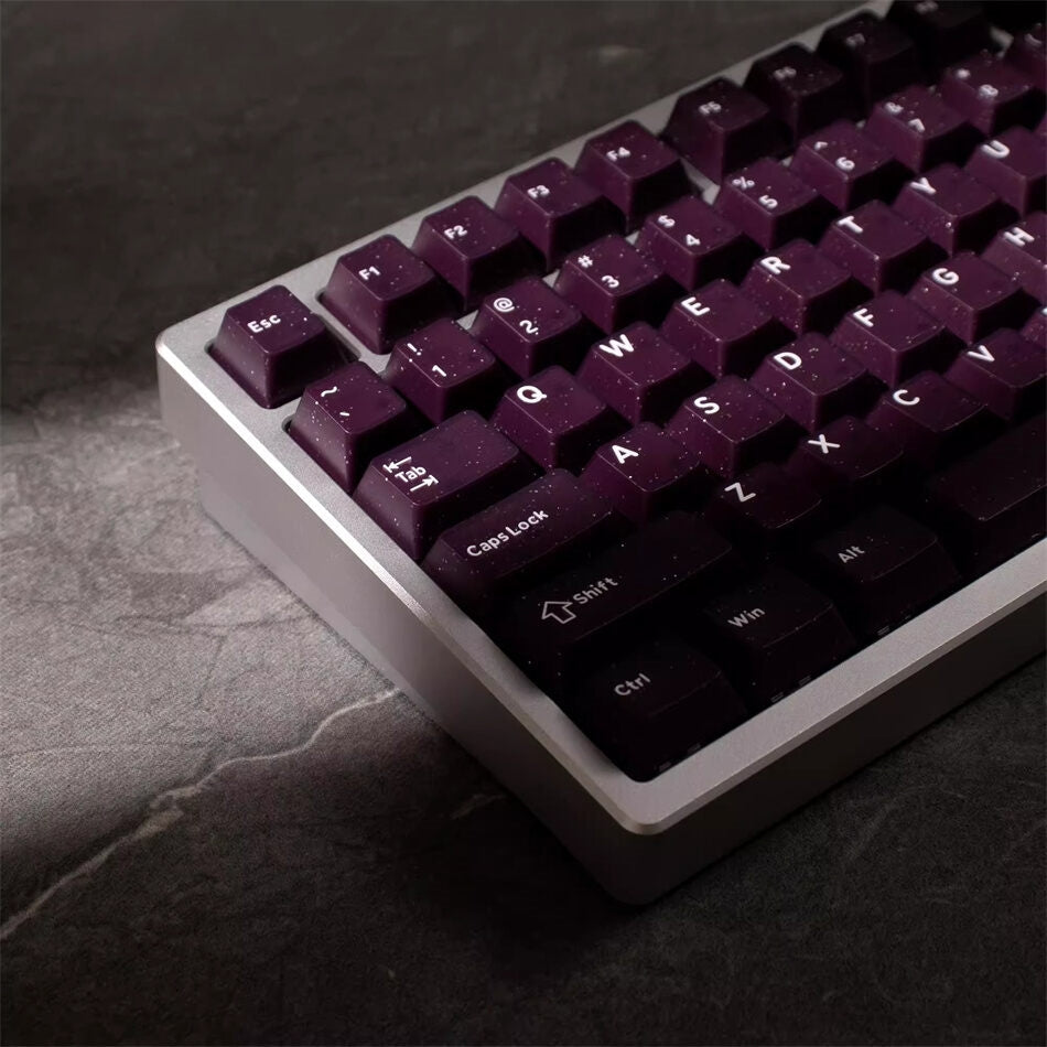 Ice Crystal Vior Glitter Dark Purple Doubleshot ABS 160 Keycaps