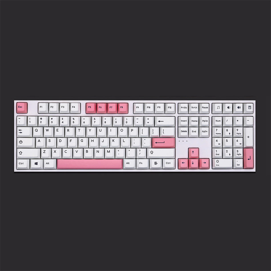 BOW With Pink Addon Cherry PBT Keycaps