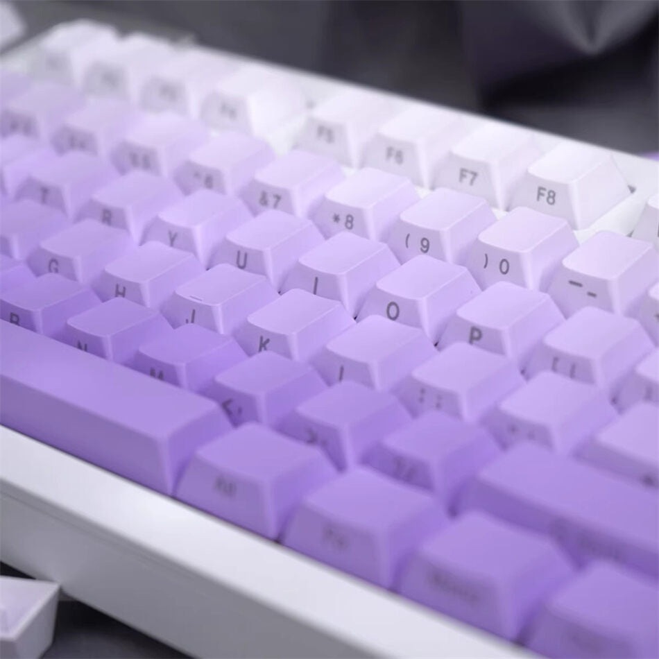 Lavender Gradient Side Legends Cherry PBT Keycaps