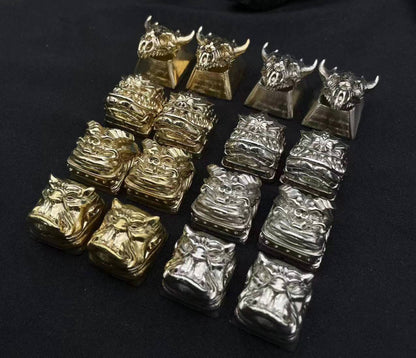 Vintage  Brass Copper Heavy Artisan Keycap 1u