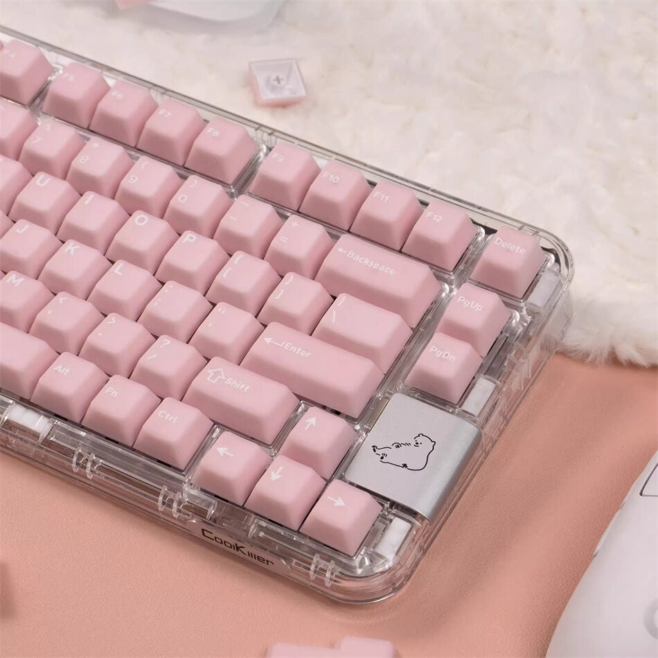 Pink White Marble Style PYGA Doubleshot Keycaps