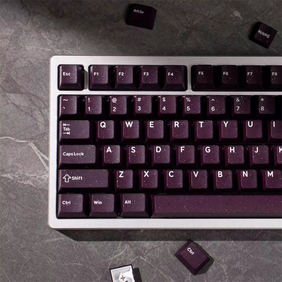 Ice Crystal Vior Glitter Dark Purple Doubleshot ABS 160 Keycaps