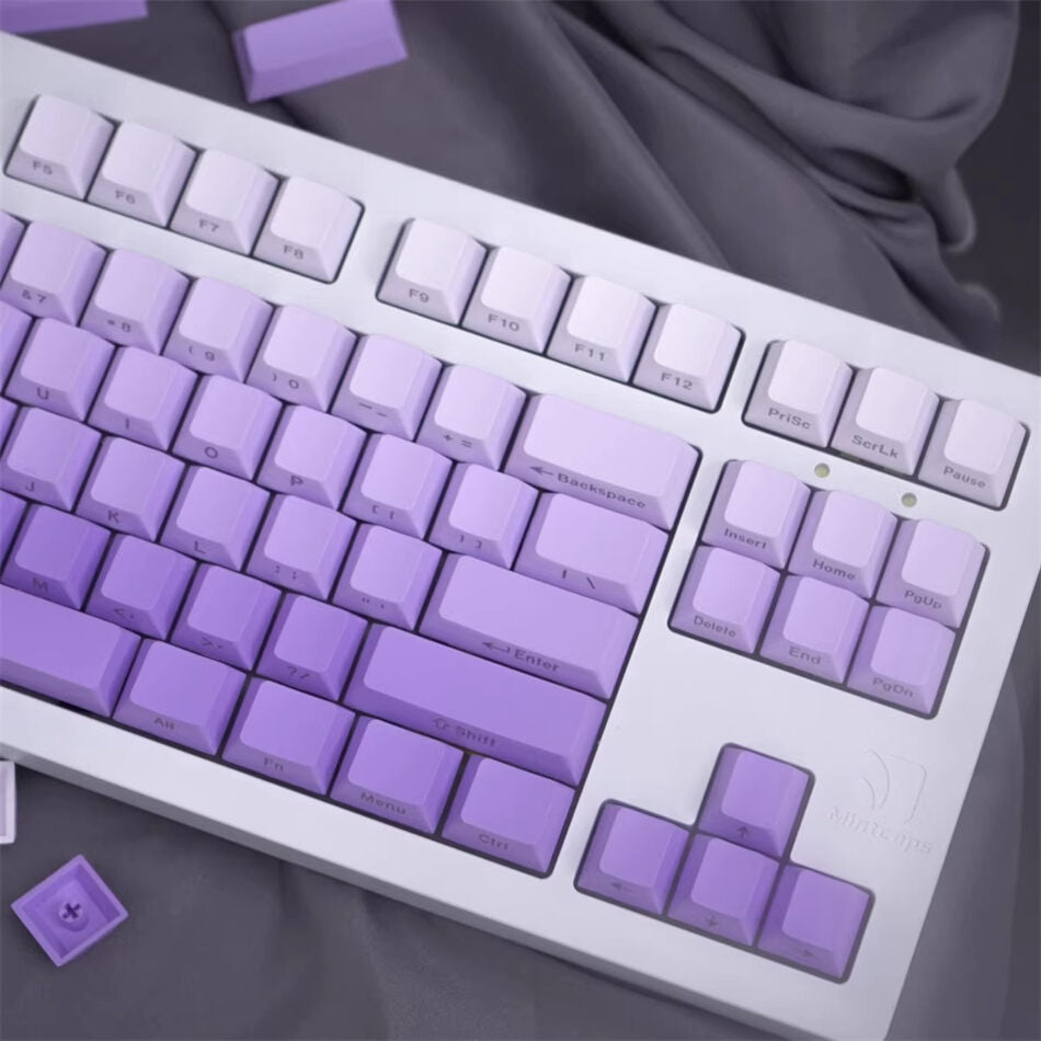 Lavender Gradient Side Legends Cherry PBT Keycaps